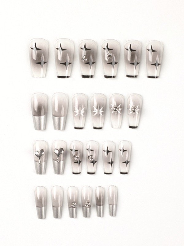 24pcs Starry Night Press On Nails