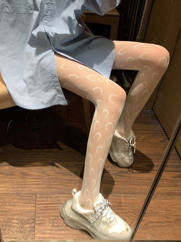 Crescent Moon Fishnet Tights