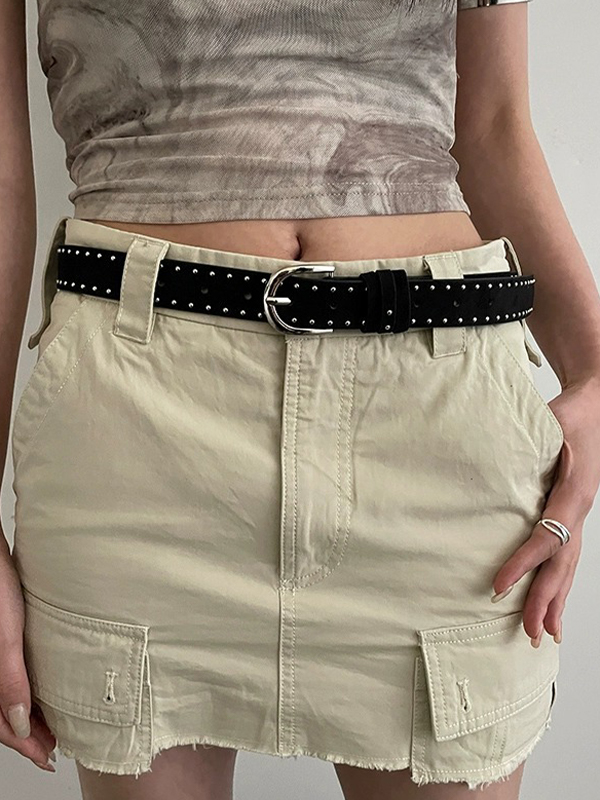 Street Rivet Decor Buckle Belt