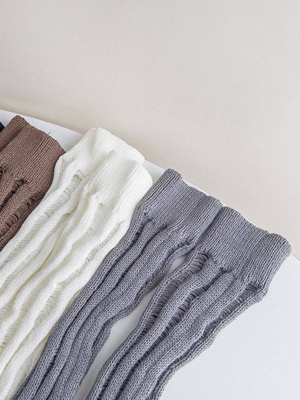 Solid Ripped Rolled Leg Warmer