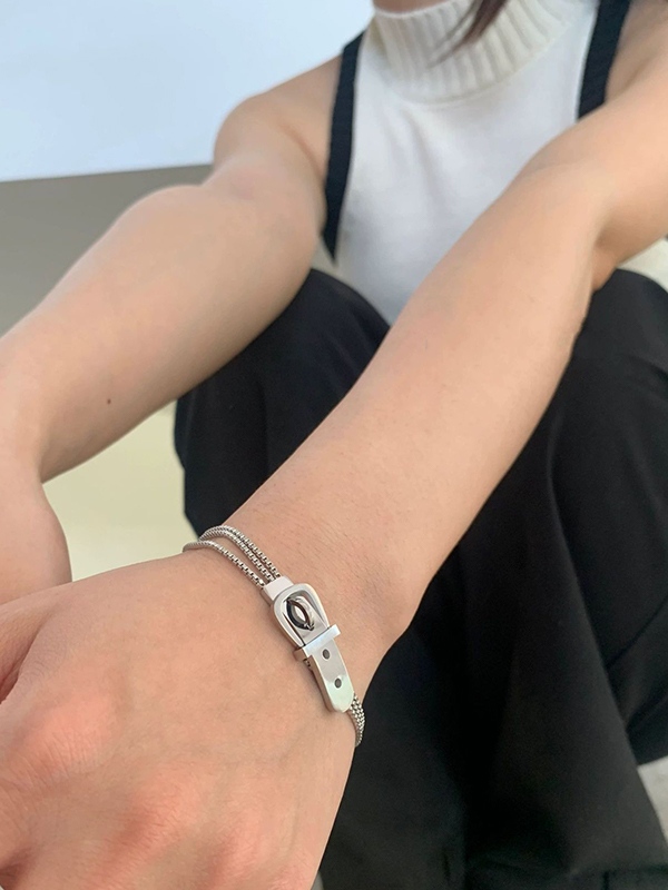 Sliver Belt Styling Chain Bracelet