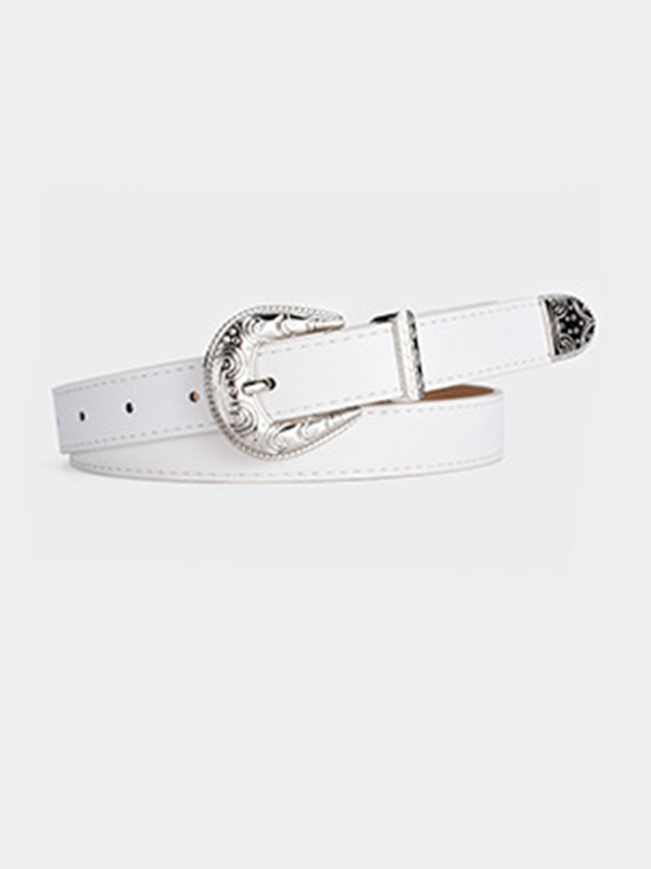 Versatile Silver Buckle Belt