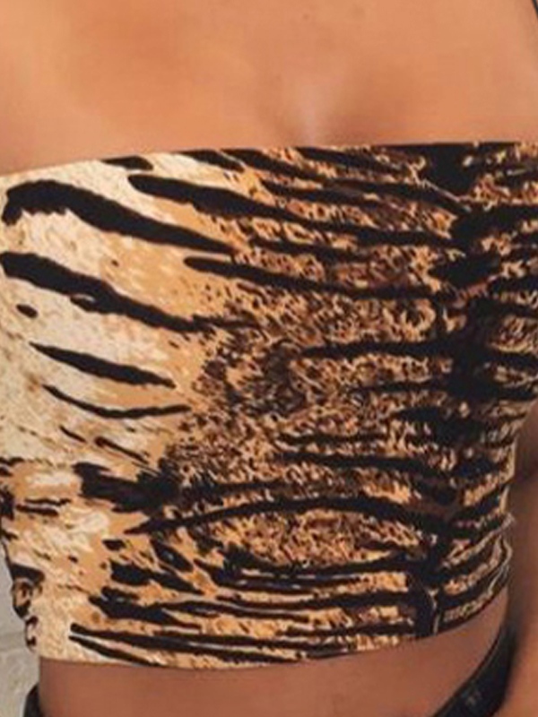 Leopard Print Navel Cami Top