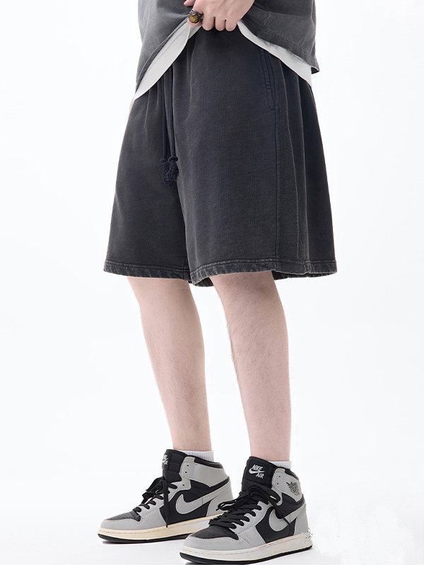 Men’s Washed Distressed Ombre Shorts