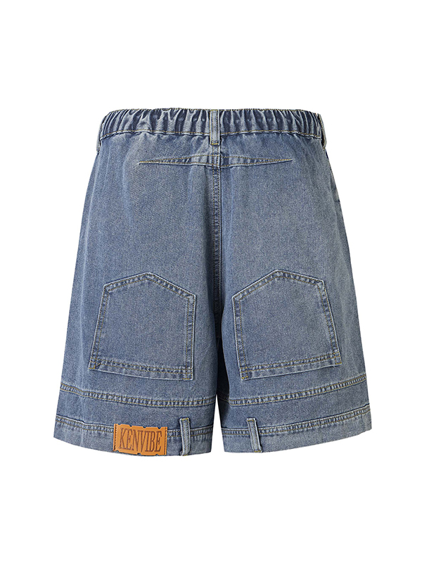 Men’S Loose Wide Leg Denim Shorts