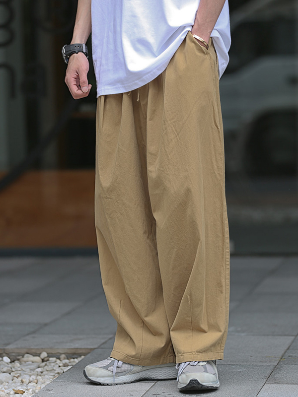 Men’S Retro Loose Casual Wide Leg Pants