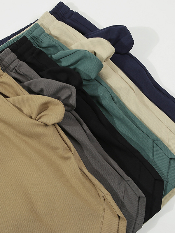 Men’S Plain Casual Wide Leg Shorts